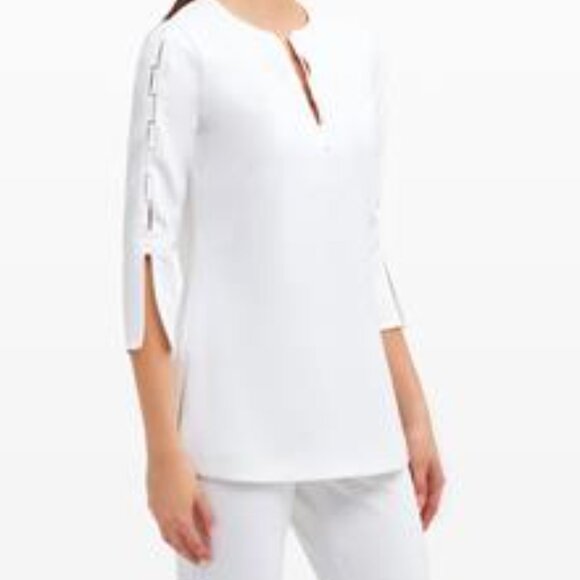 Carlisle white tunic top with cording detail size 12 - Picture 1 of 8